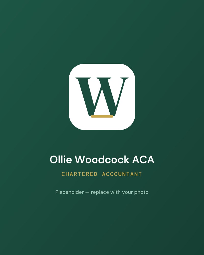 Ollie Woodcock ACA, Chartered Accountant and founder of Woodcock Accounting